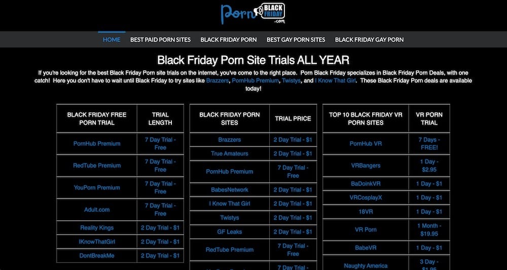 Porn Black Friday